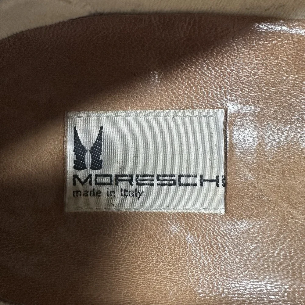 Moreschi Penny Loafers Mens Size 10.5 Blue Suede Leather Shoes Italy Made